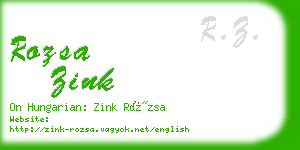rozsa zink business card